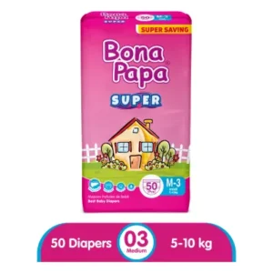 Bona Papa Super Diapers - Super Economy Pack - Medium Size 3 - 50 Pcs
